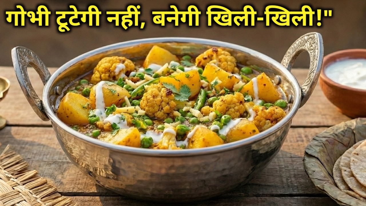 Dhaba Style Aloo Gobi Matar | आलू गोभी मटर की रसेदार सब्जी | Easy Lunch Recipe | Cook Namaste