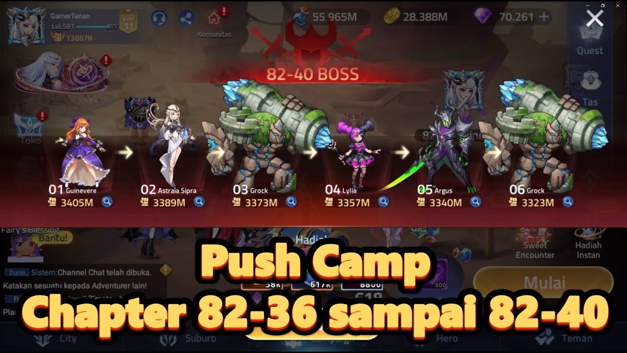 Push campaign chapter 82-36 sampai chapter 82-40 - Mobile legends adventure