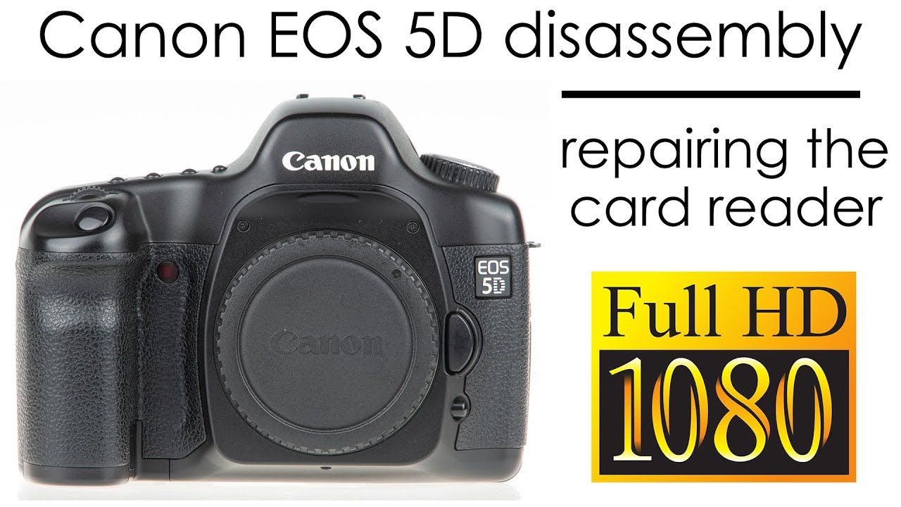 Canon EOS 5D disassembly for repairing bent or broken pins of the CF memory card reader