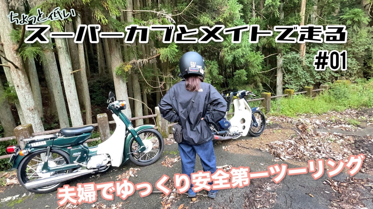 【モトブログ】ちょっと低いスーパーカブとメイトで走る#01夫婦でゆっくり安全第一ツーリング