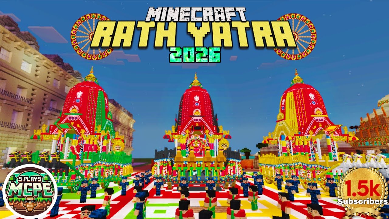 Experience the Magnificence of RATH YATRA 2026 in Minecraft! 💖 @S_plays_MCPE 