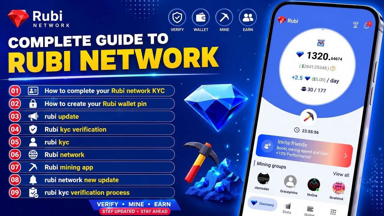 Как пройти верификацию KYC в Rubi Network | Создание PIN-кода кошелька | Последнее обновление Rub...