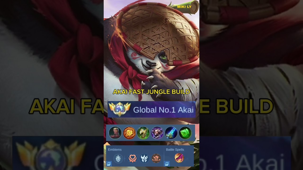 JUNGLE AKAI FAST JUNGLE BUILD!?| #akai #shorts #mobilelegends #mlbbskills #mlbbbestplays #mplid