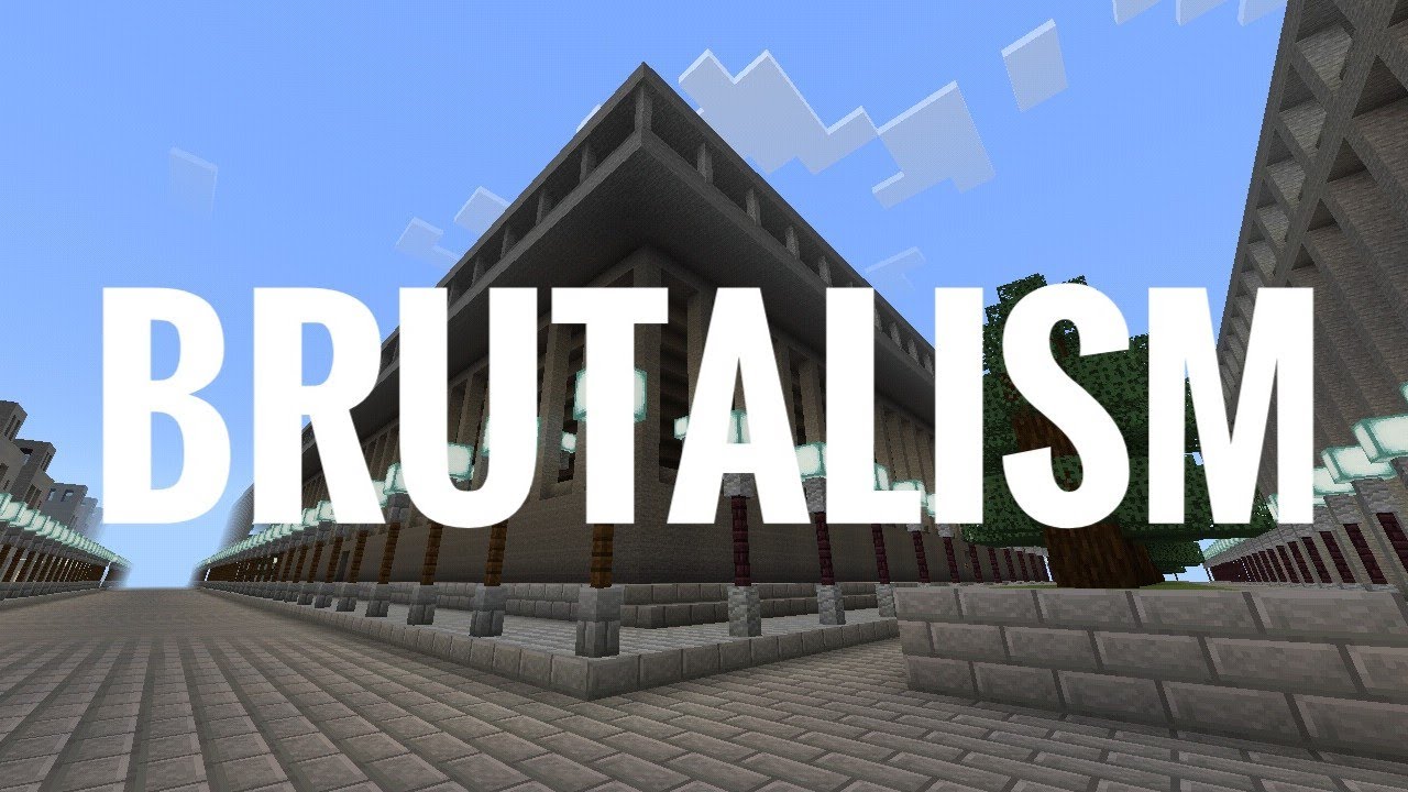 Brutalist city in Minecraft PE