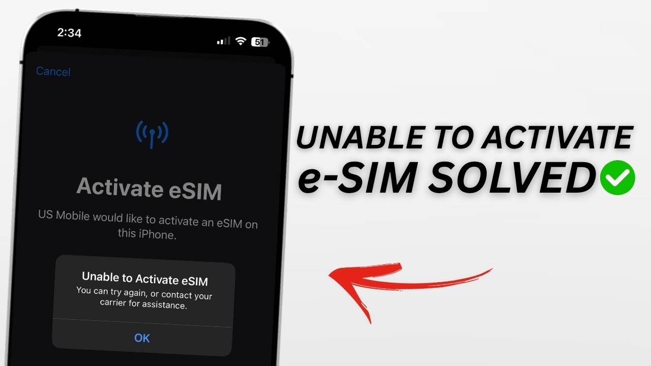 Unable To Activate eSIM On iPhone Solved!