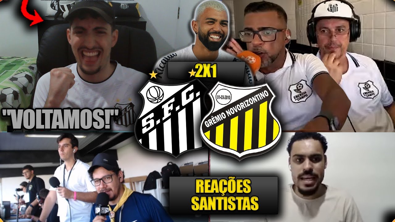 REA&Ccedil;&Otilde;ES dos SANTISTAS - SANTOS 2X1 NOVORIZONTINO - PAULIST&Atilde;O 2026 - REACT GOL GABIGOL e VIT&Oacute;RIA