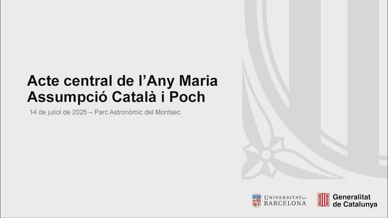 Acte central de l’Any Maria Assumpció Català i Poch