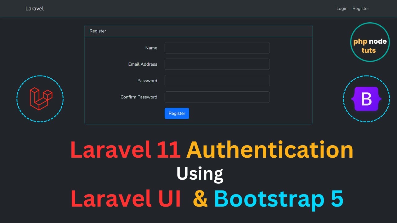 🤨Laravel 11 Authentication using Laravel UI and Bootstrap | Laravel 11 Autentication|Laravel 11 Auth