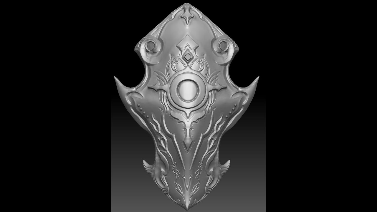 Time-Lapse video. Creating a Shield prop fully in zbrush.