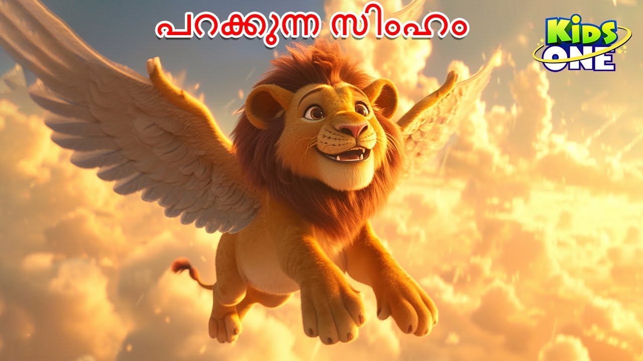 പറക്കുന്ന സിംഹം | Malayalam Cartoon | Malayalam Fairy Tales | Stories in Malayalam