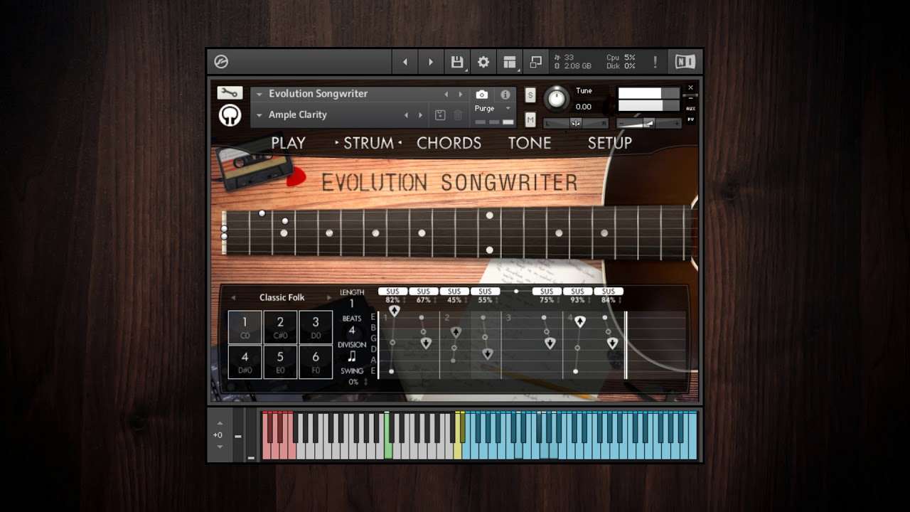 Evolution Guitar Engine - Chord Modes and Strumming