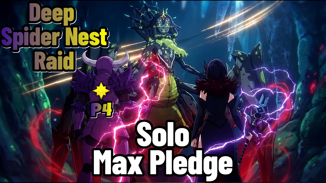 7DS Origin &ndash; New Deep Spider Nest Raid SOLO Max Pledge, P4 Gowther Showcase!!