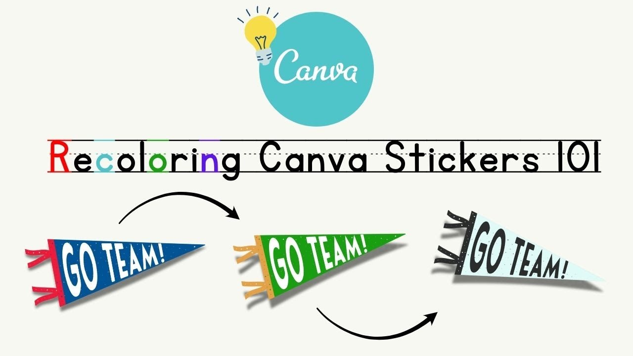 How to Change SVG Sticker Colors in Canva | Custom Team Scrapbooking