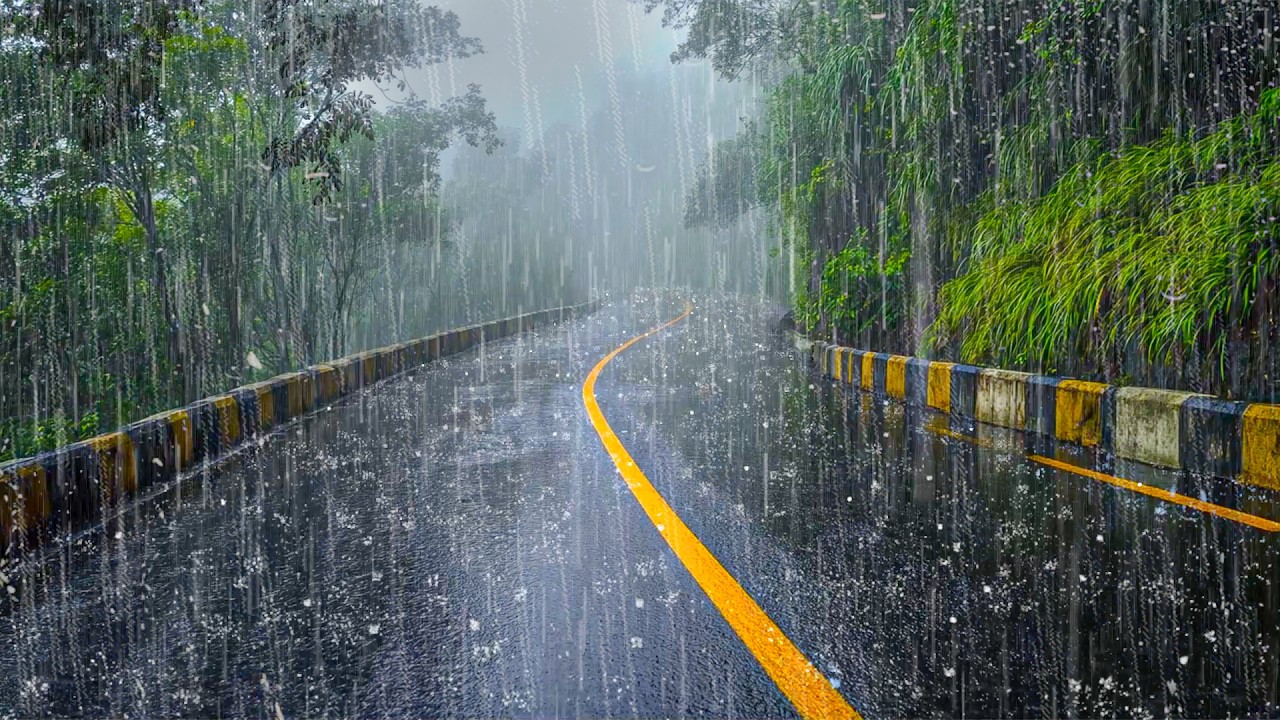 ADDORMENTARSI VELOCE E NATURALE con Pioggia Battente e Tuoni sulla Strada Vuota di notte