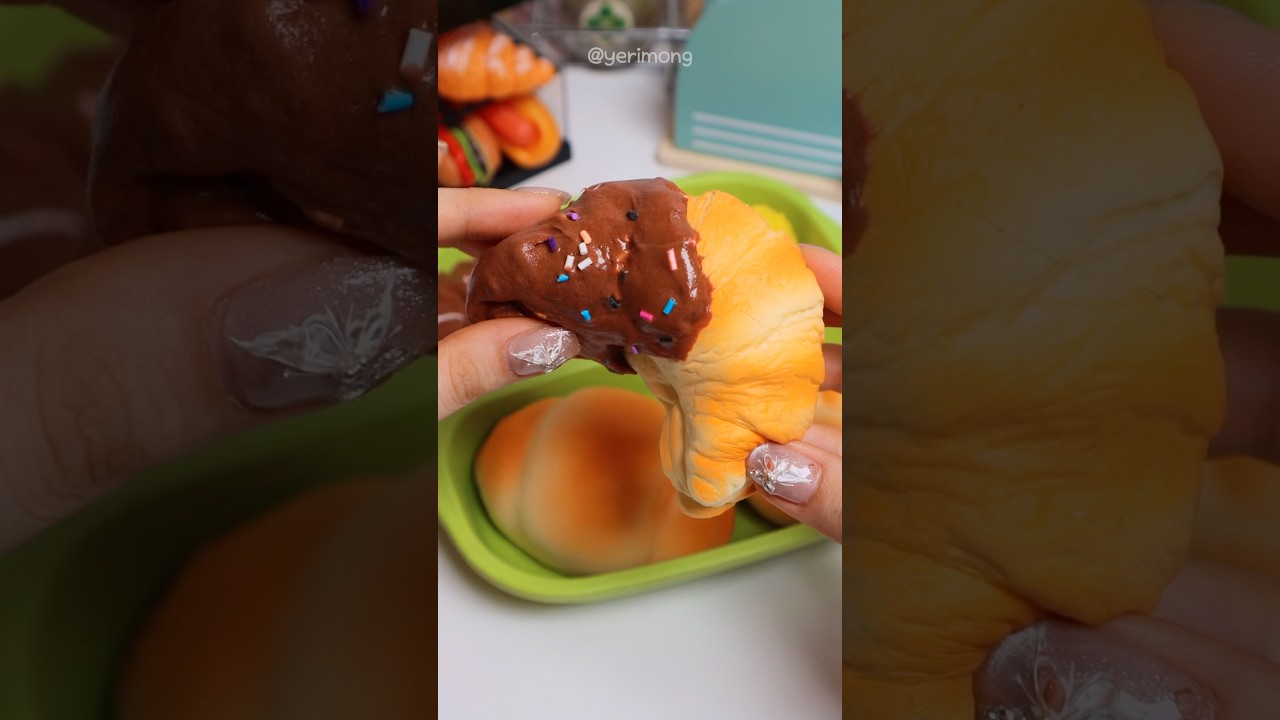 Satisfying Miniature: Chocolate Croissant Lunchbox ASMR (No talking)