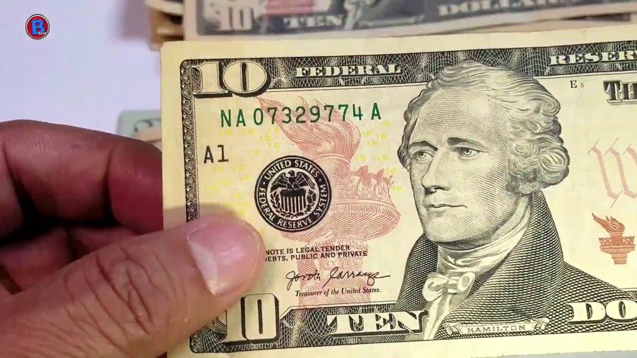 💚INCREIBLE BILLETE BINARIO CACERIA DE BILLETES DE 10 DLLS.  ❤️