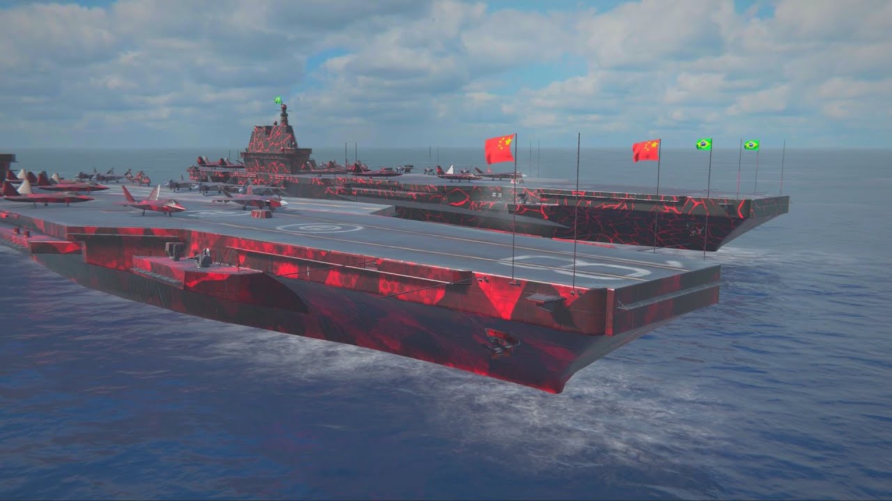 [Modern warships] The New Updated Chinese premium Carrier T003 in division !