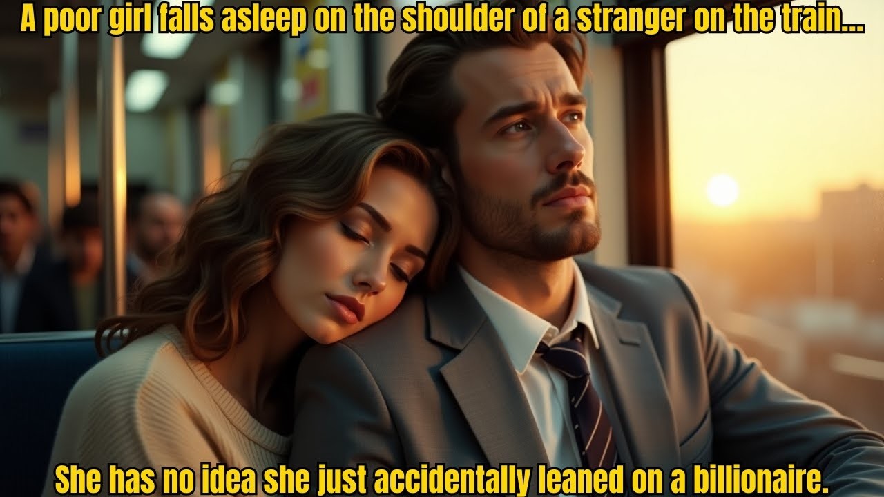 A poor girl falls asleep on the shoulder of a stranger on the train… She has no idea she just...