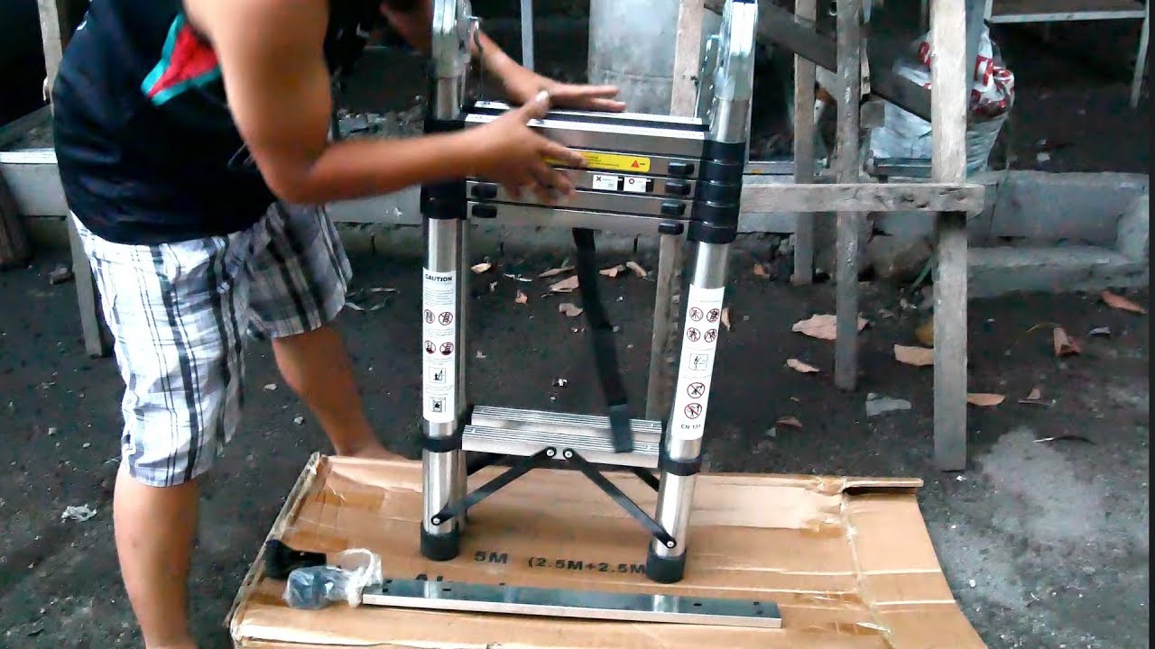Telescopic Foldable Aluminum Heavy Duty Ladder | Unboxing