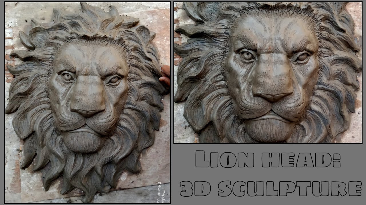 Lion Head 3D Sculpture || Sculpting a lion head : Armature | lion sculpture by Jagya Jyoti Bora