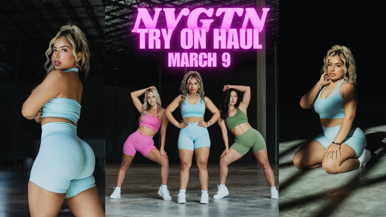 NVGTN MARCH LAUNCH- LIFT SEAMLESS, DIGITAL SHORTS| TRY ON HAUL + $200 GIVEAWAY