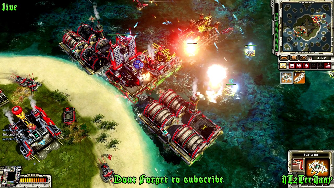 Red Alert 3 , 1v3 Vs Brutal Ai , using MODS , Upheaval 2 , Live HD