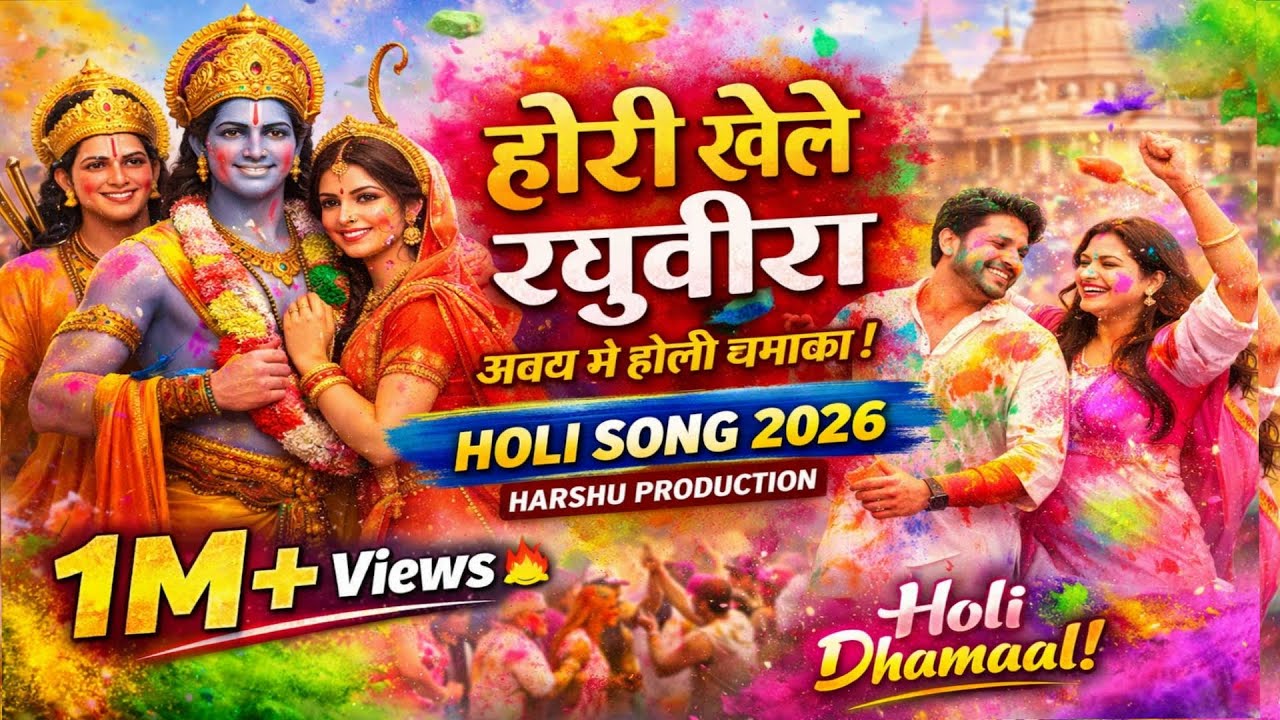 होरी खेले रघुवीरा | Holi Song 2026 | Awadh Me Hori Khele Raghuveera  | HARSHU PRODUCTION