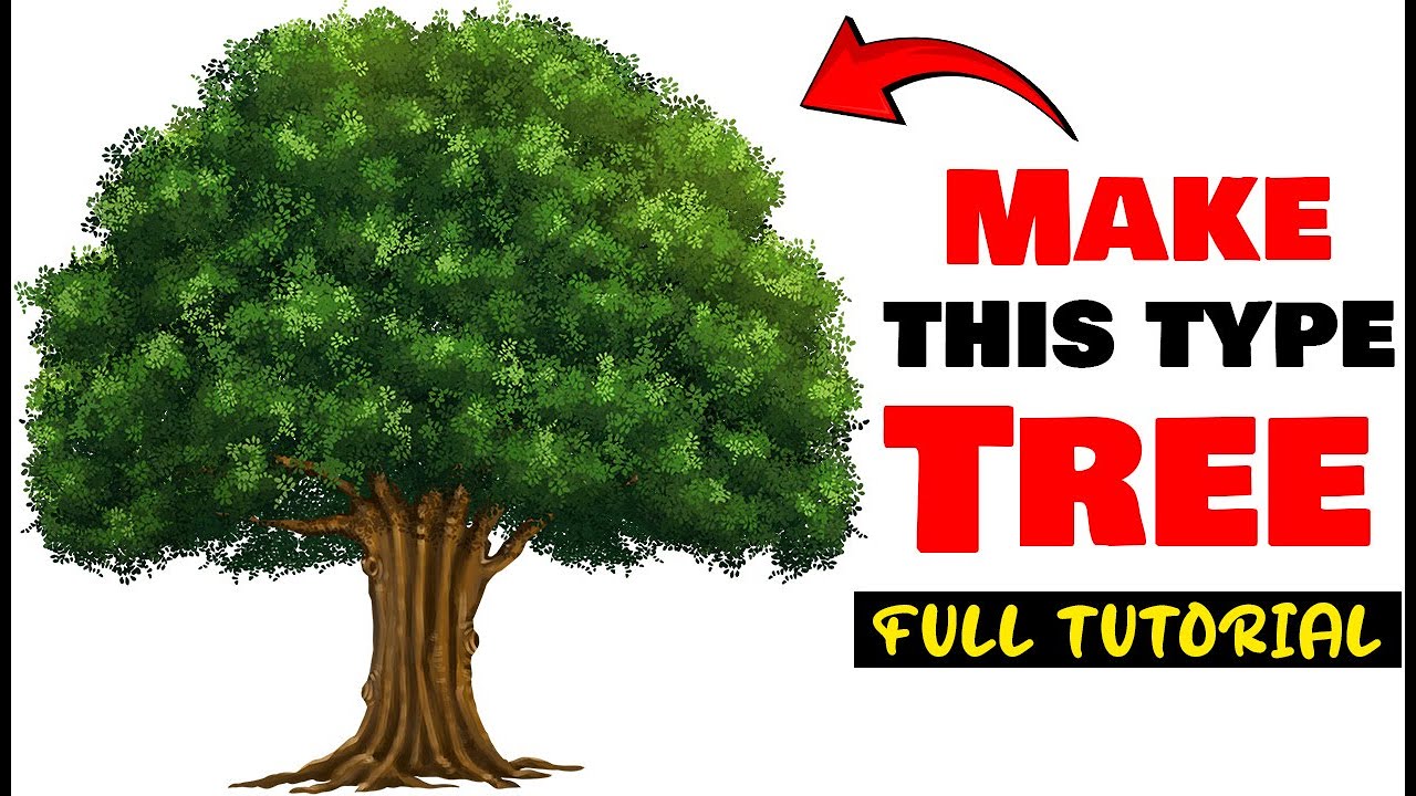 How to Make Anime Style Tree | Full Tutorial | Digital Art | Make Ghibli Style Tree