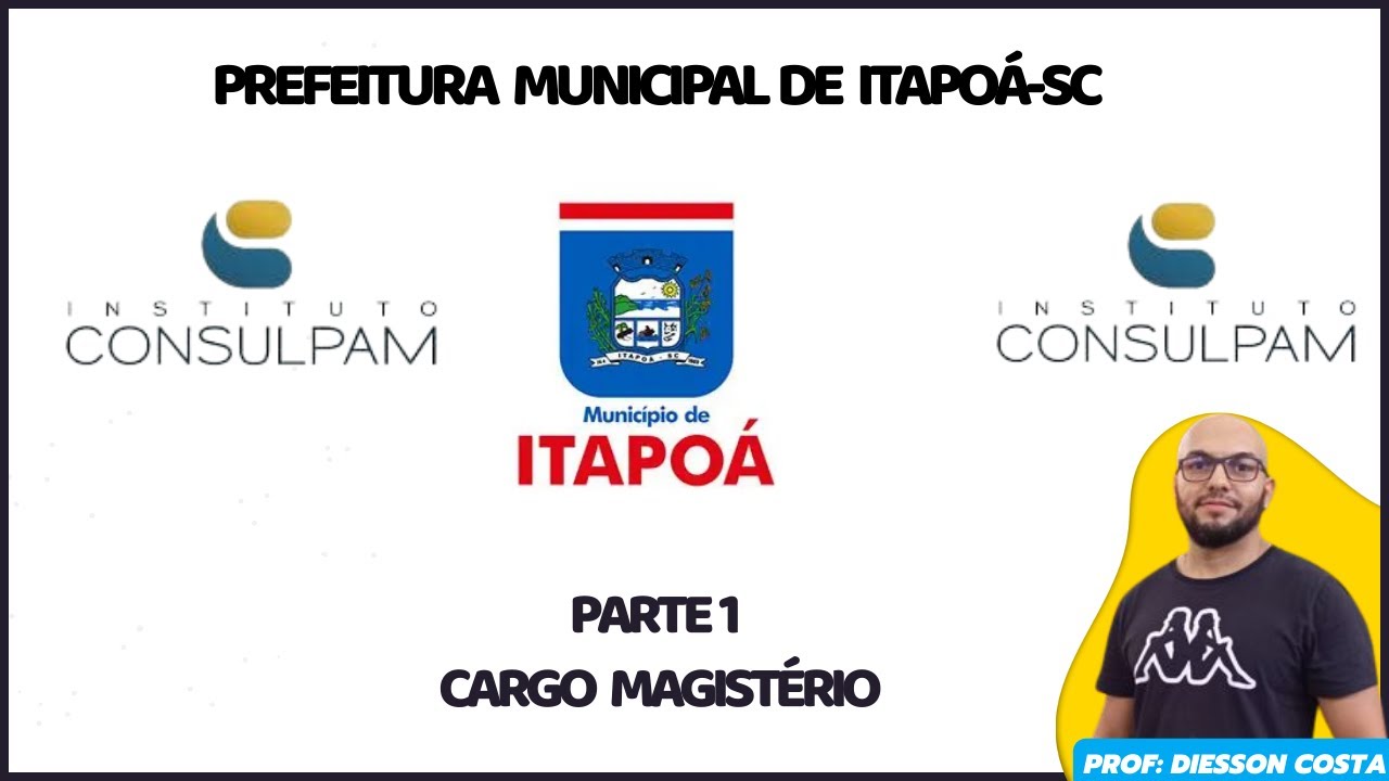 PREFEITURA MUNICIPAL DE ITAPOÁ-SC MAGISTÉRIO PARTE 1#consulpam #matematica #itapoá #santacatarina