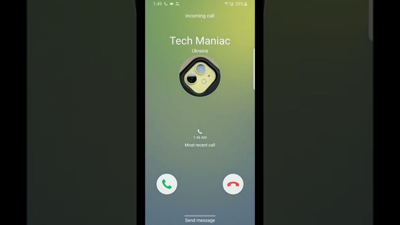 SAMSUNG S8 Android 9 Incoming Call Screen Over the Horizon 2017 (STEREO Sound)
