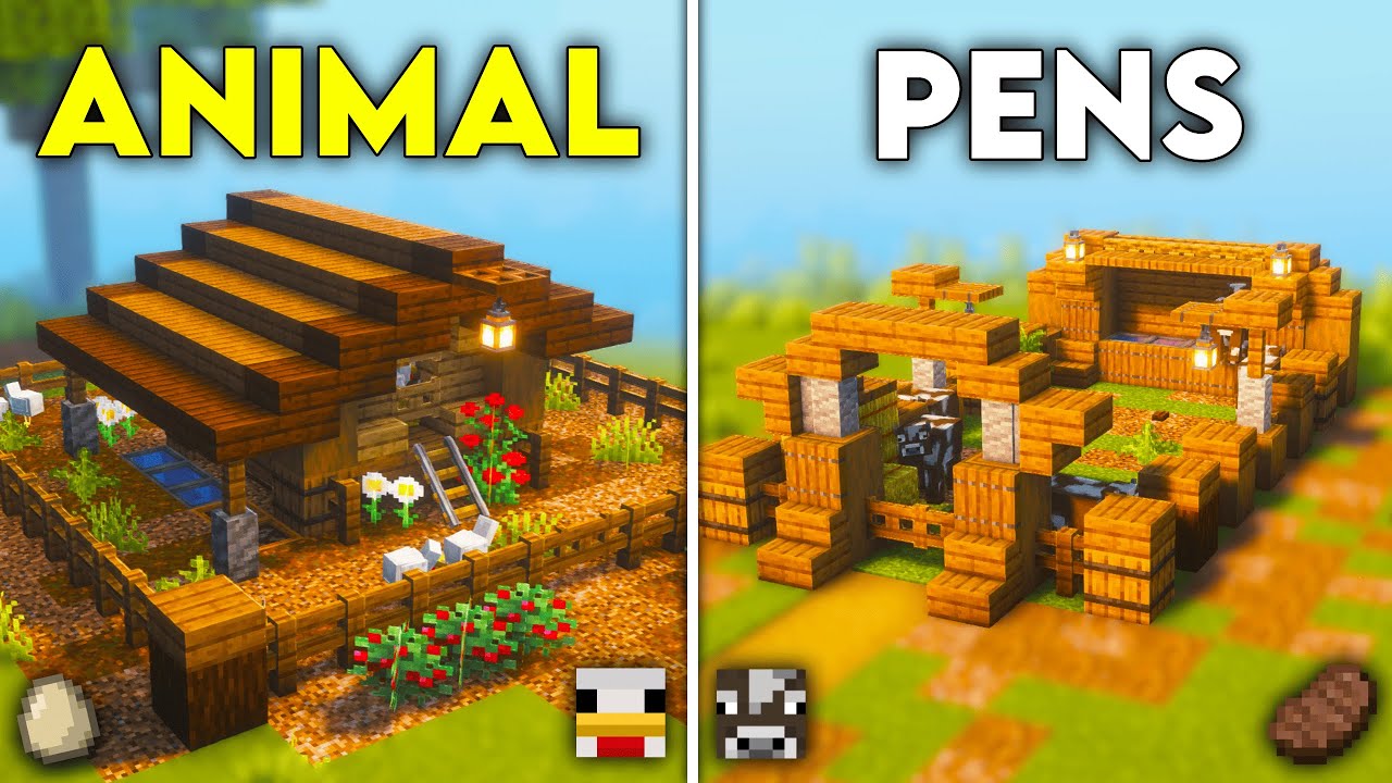4 EASY Animal Pens for Minecraft 1.21