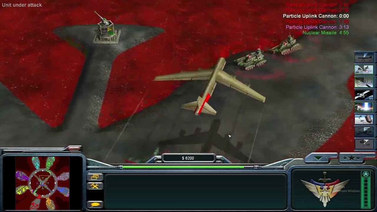 Command And Conquer Generals Zero Hour 1 vs 7 USA Laser