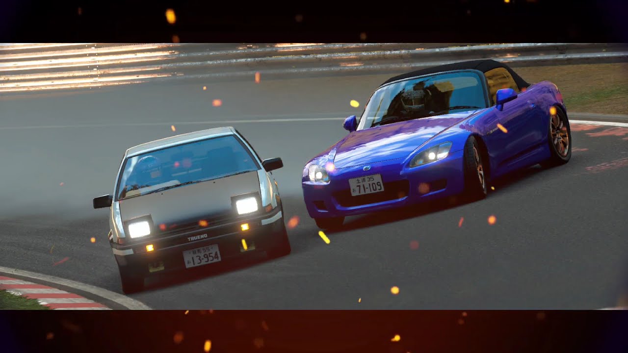 グランツーリスモSPORT 頭文字D 城島俊也(S2000)vs藤原拓海(AE86)
