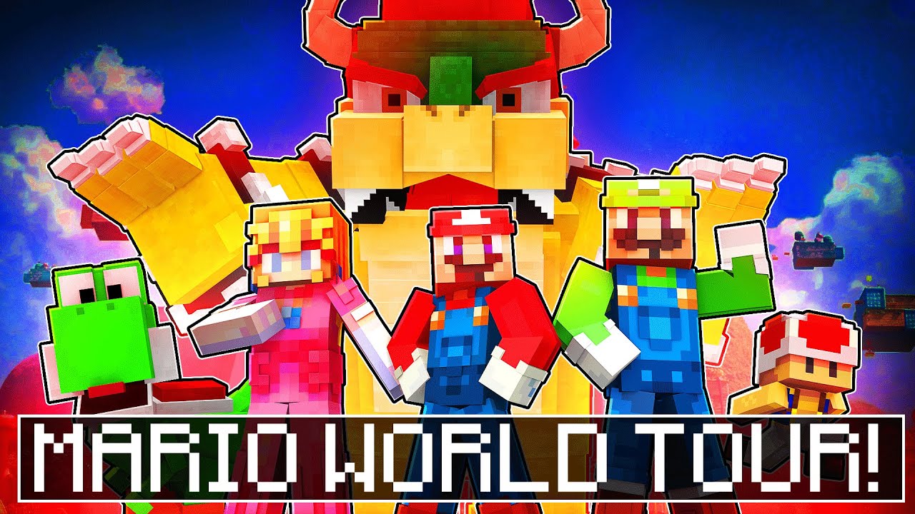 Our Minecraft SUPER MARIO World Map Tour! | Minecraft Super Mario | [200]
