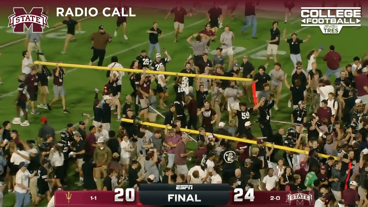 Mississippi State Radio Call of the Arizona State upset | 2025 College Football
