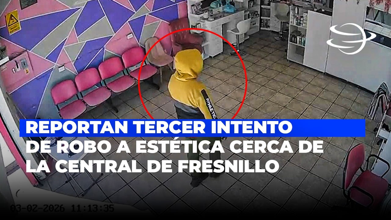 Reportan tercer intento de robo a estética cerca de la Central de Autobuses de Fresnillo