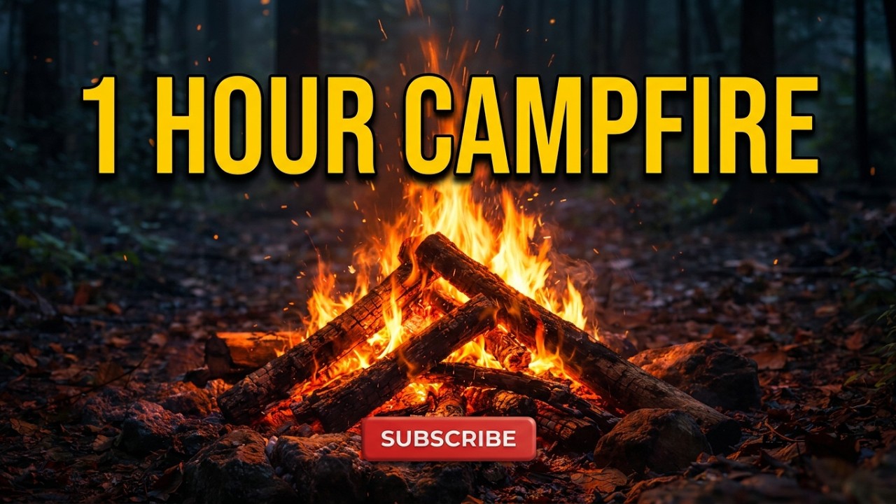 1 Hour Campfire Sound Effect 🔥 | Continuous Crackling Fire Loop