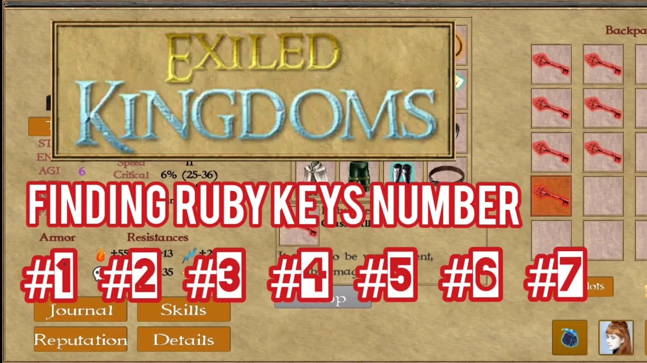 How To Find All The Ruby Keys - Exiled Kingdoms