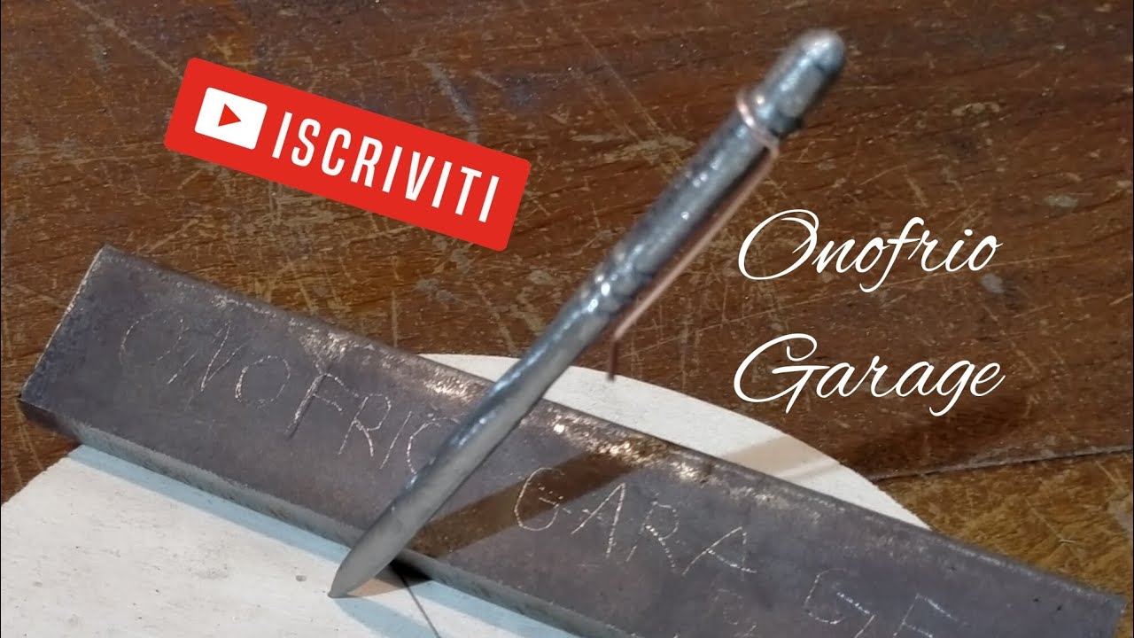 Penna fai da te per scrivere sui metalli con tondino da 6mm, punta in cobalto / video in 4K