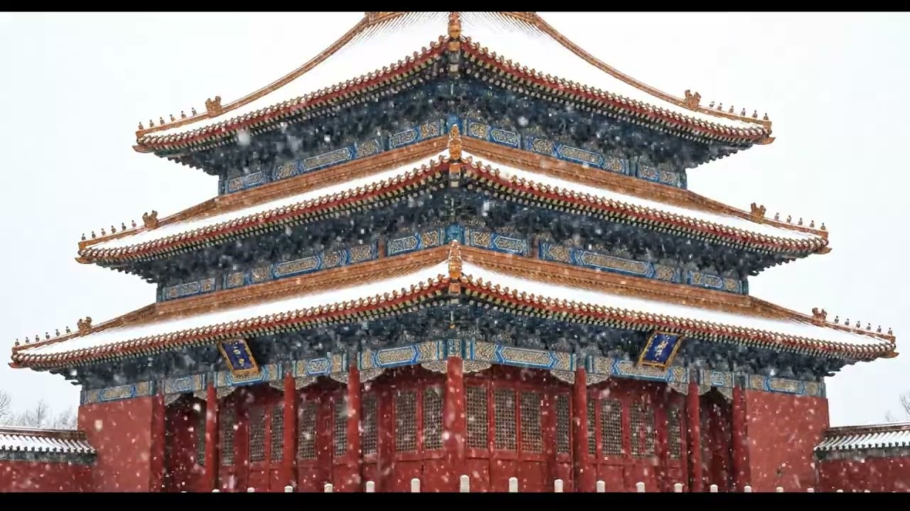 Magical Snow at the Forbidden City | Peaceful Piano Music for Deep Sleep & Zen