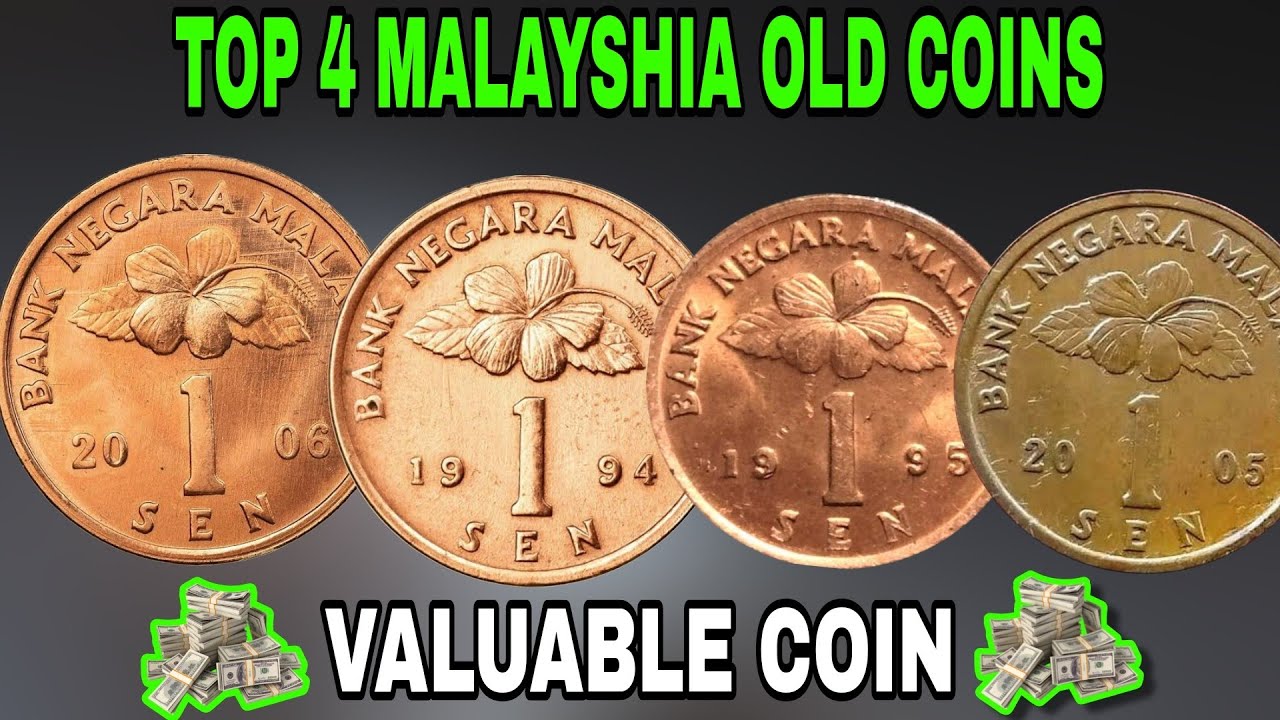 TOP 4 MALAYSIA OLD COINS 1994 1 SEN coin VALUE + REVIEW-BANK NEGARA MALAYSIA 1 SEN 2005 OLD COINS!