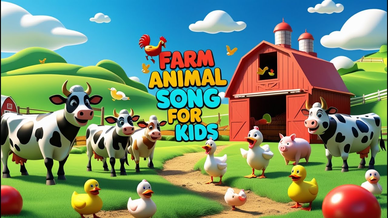 Farm Animal Song for Kids | Moo, Quack, Oink | Fun Kids Music & Learning Song for Kids | Sing Along