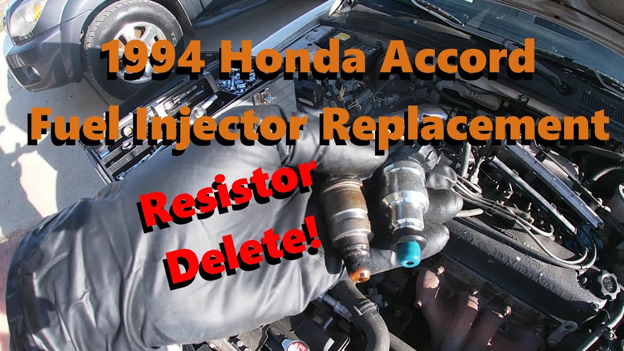 Замена топливной форсунки - удаление резистора Honda Accord 1994 (93,95,96,97)
