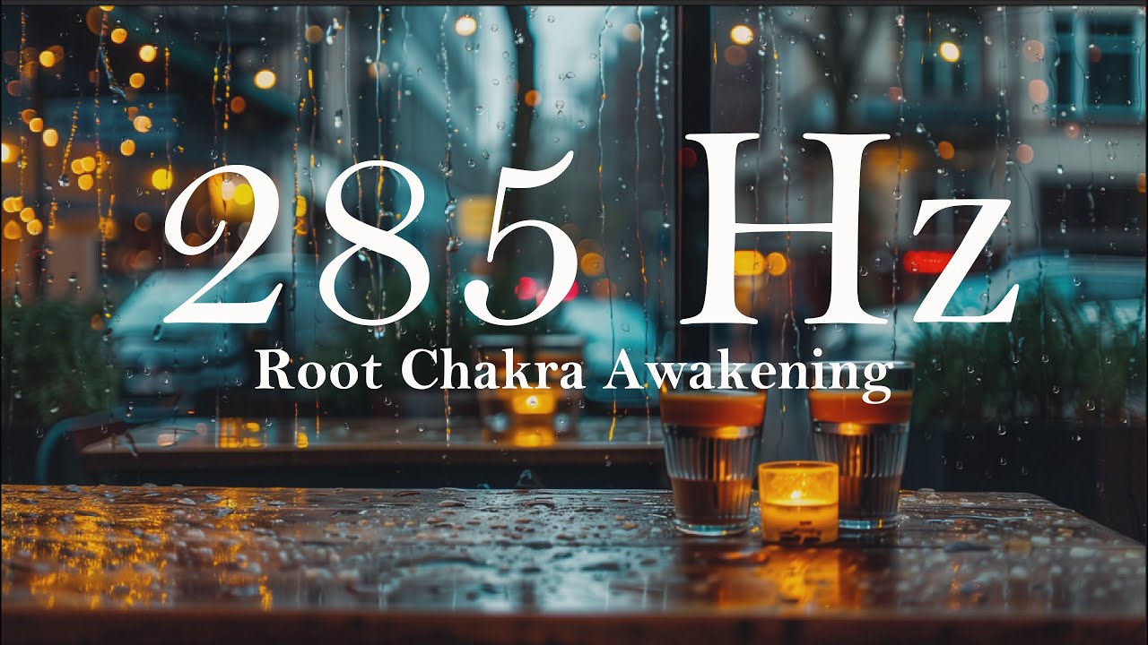 Awakening ground chakra music with 285 Hz tone Coffee shop relaxing music with healing sound track.