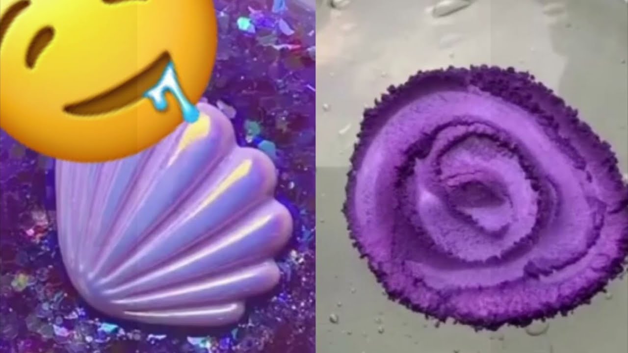 Purple slime compilation|16mins ASMR|relaxing slime videos🤤💜💟