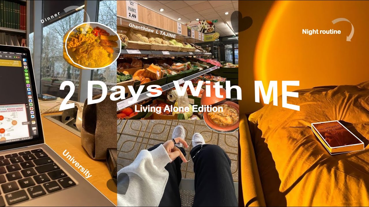 2 days with me (living alone edition)🏫I دوزو معايا يومين بوحدي كطالبة هندسة 📚🌤👷🏻‍♀️