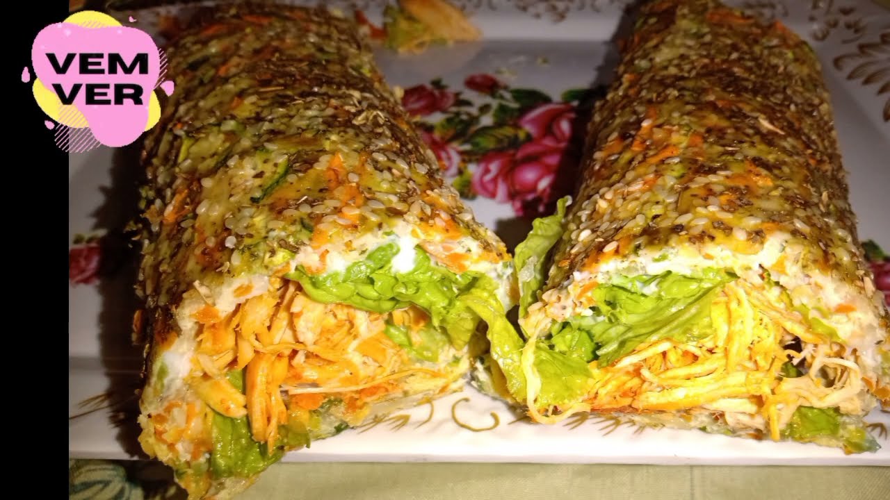 Rocambole de legumes low carb