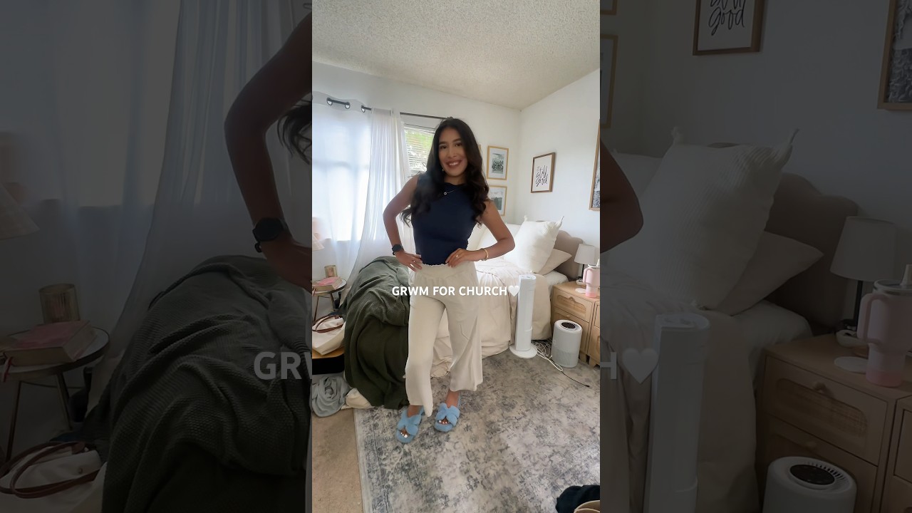 Church GRWM #grwm #faithvlogger #christianliving #faith #churchoutfit ch