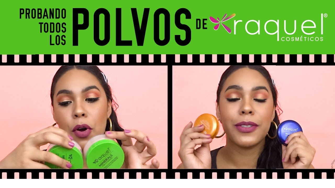 PROBANDO TODOS LOS POLVOS DE RAQUEL - RESEÑA #MaquilajeColombiano #RaquelCosmeticos #5enTendencia