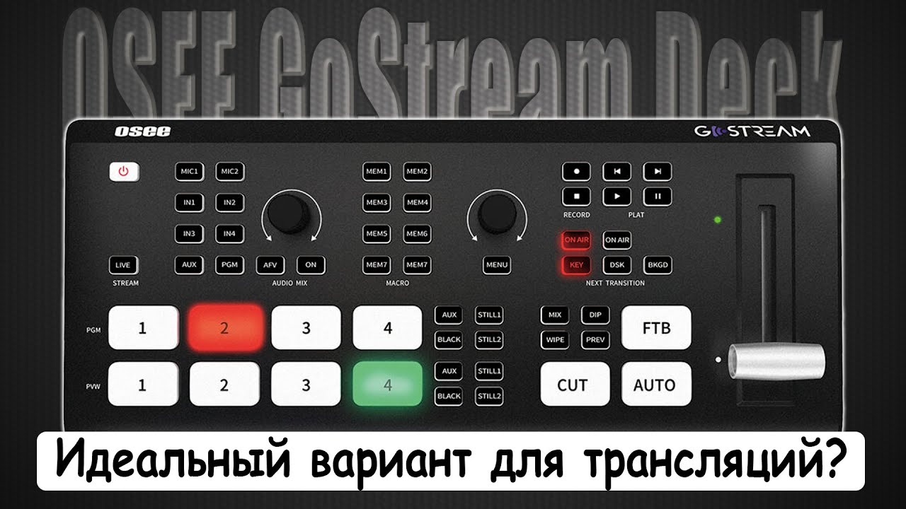 GoStream Deck | Доступный видеомикшер всё-в-одном от OSEE (4x HDMI IN, 2x HDMI OUT, 2x USB, NDI)